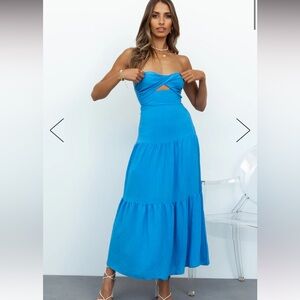 Hello Molly - Pose For The Show Midi Dress Blue - Size S